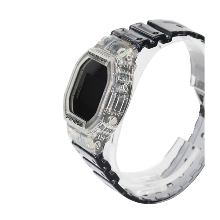 Jam Tangan Casio G-Shock DW-5600SK-1D Skeleton Series Men Digital Dial Grey Resin Band