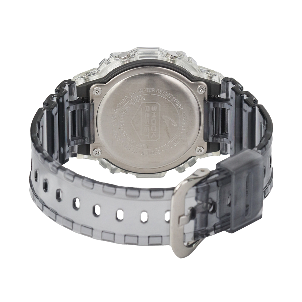 Jam Tangan Casio G-Shock DW-5600SK-1D Skeleton Series Men Digital Dial Grey Resin Band