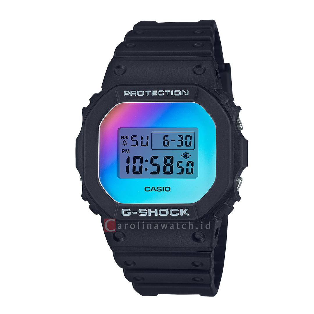 Jam Tangan CASIO G SHOCK DW-5600SR-1D Men Digital Dial Black Resin Band