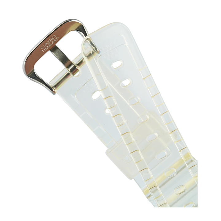 Jam Tangan CASIO G SHOCK DW-5600SRS-7D Men Digital Dial White Transparent Resin Band