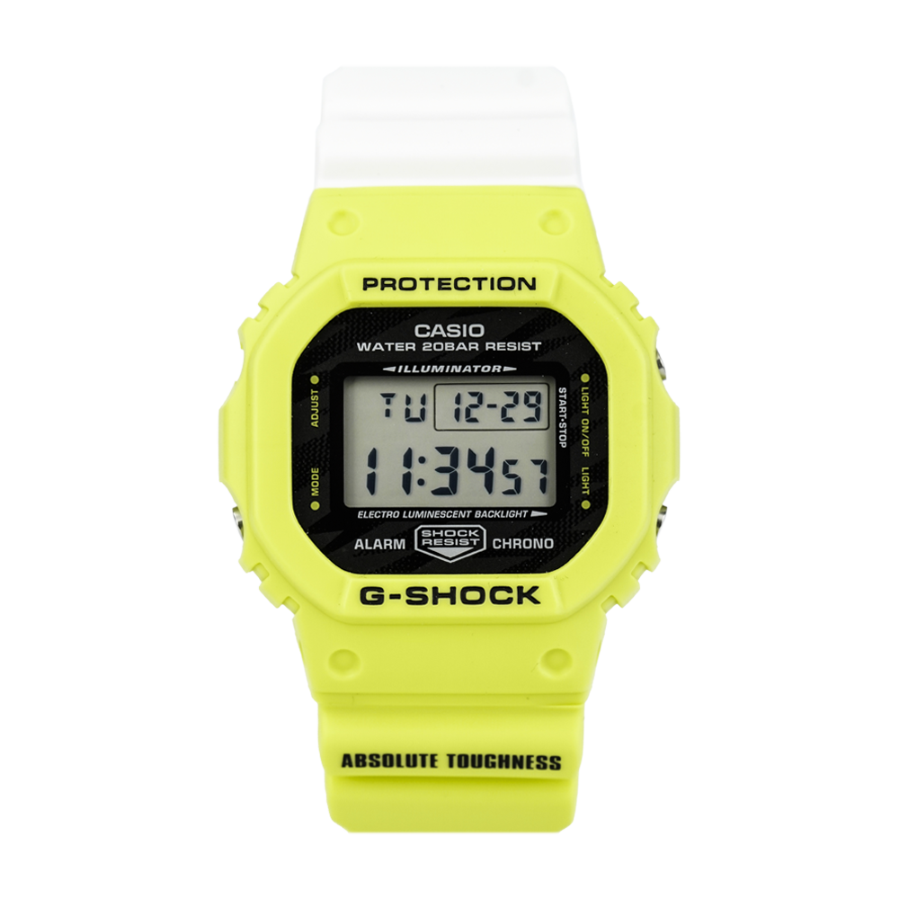 Jam Tangan Casio G-Shock DW-5600TGA-9D Men Digital Dial Dual Color Resin Band