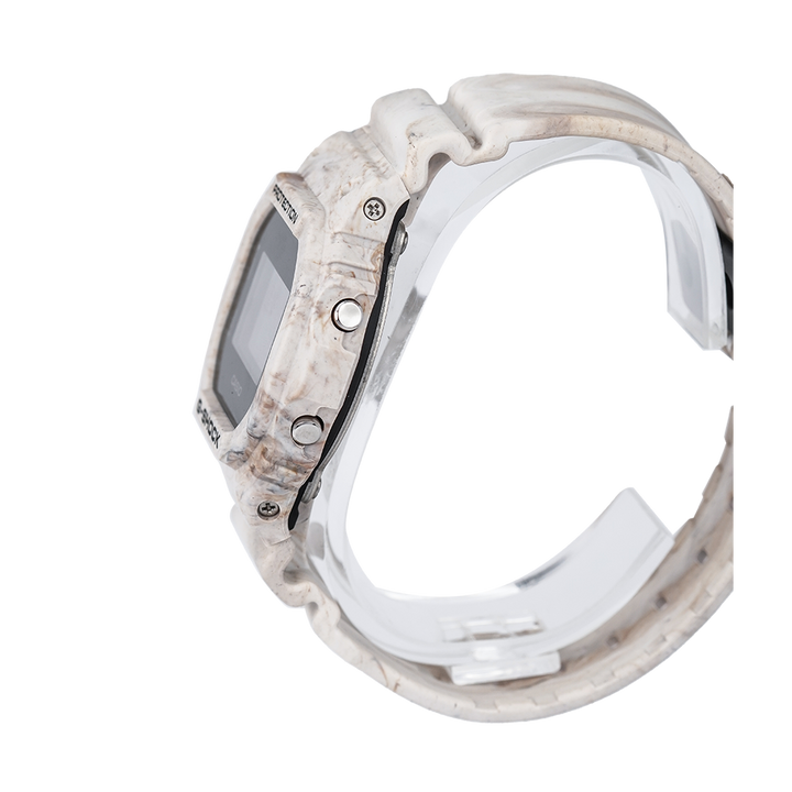 Jam Tangan Casio G-Shock DW-5600WM-5D Utility Wavy Marble Men Digital Dial White Resin Band