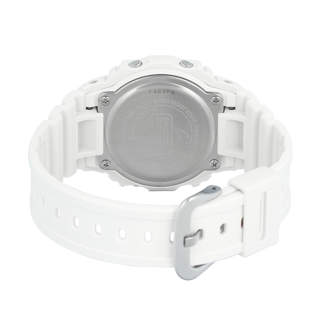 Jam Tangan Casio G-Shock DW-5600WW-7D Men Digital Dial White Resin Band