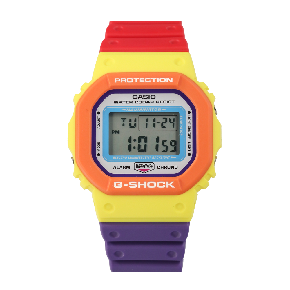 Jam Tangan CASIO G SHOCK DW-5610DN-9D Men Digital Dial Multi Color Rubber Band