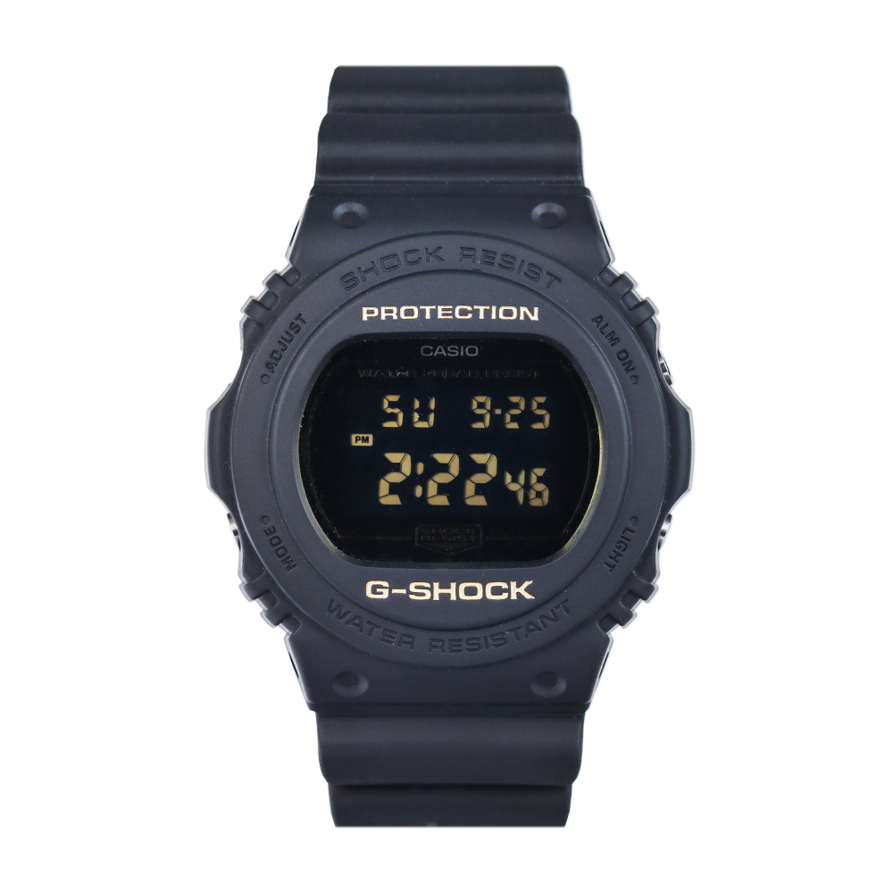 Jam Tangan Casio G-Shock DW-5700BBM-1D Special Color Models Men Digital Dial Black Resin Band
