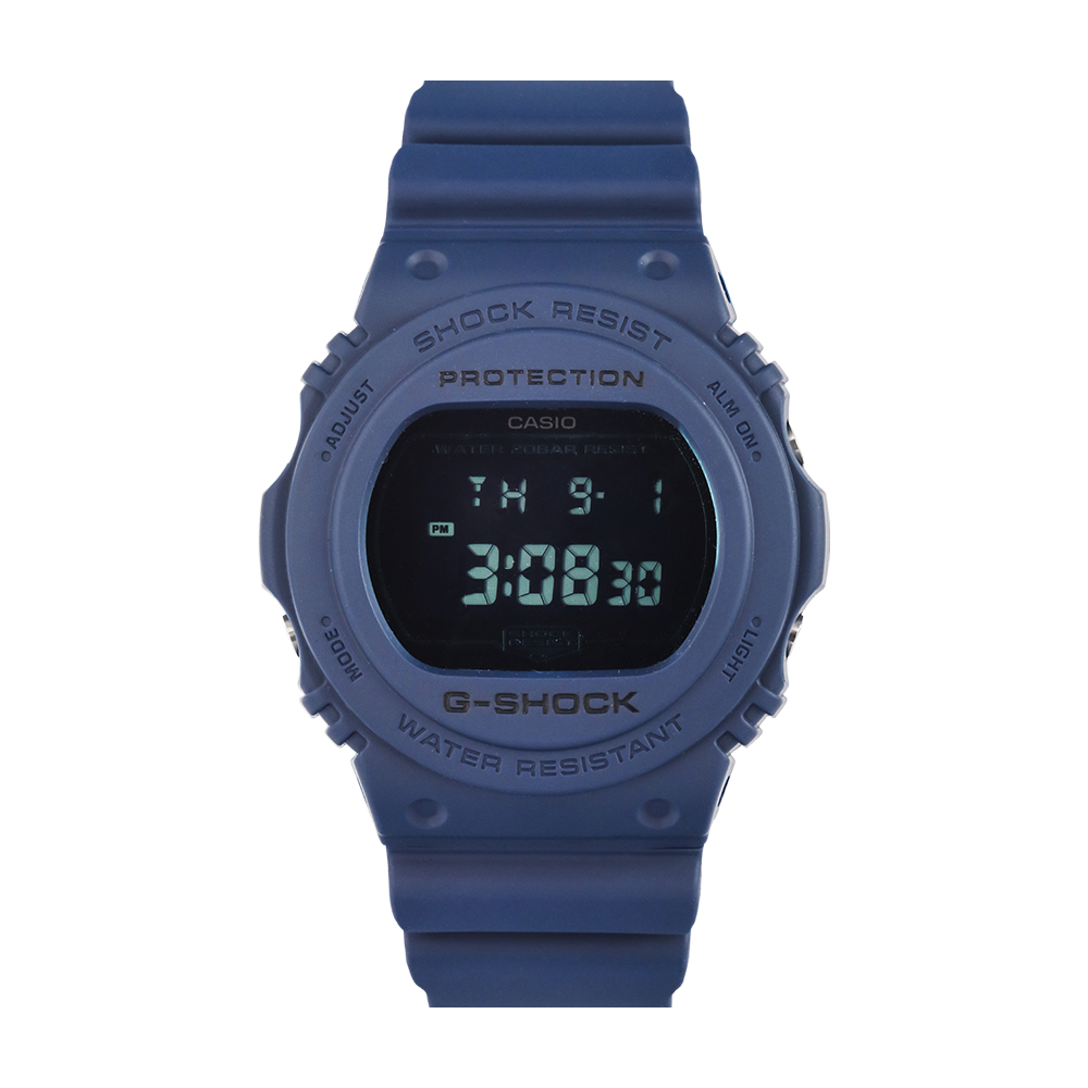 Jam Tangan Casio G-Shock DW-5700BBM-2D Men Digital Dial Blue Navy Resin Band