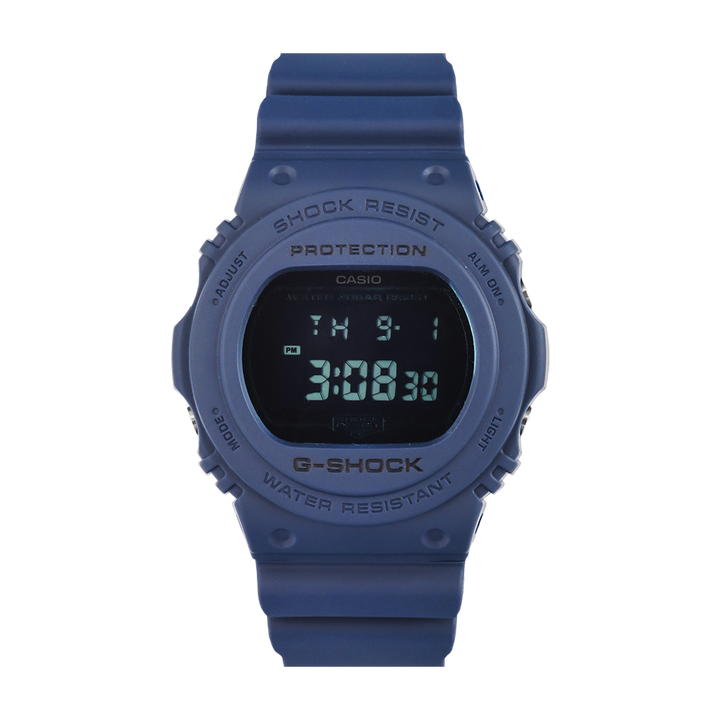 Jam Tangan Casio G-Shock DW-5700BBM-2D Men Digital Dial Blue Navy Resin Band