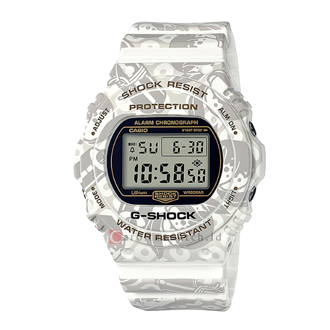 Jam Tangan Casio G-Shock The Sixth Edition of the Seven Lucky Gods Shou Laoren DW-5700SLG-7D Men Digital Dial Printed Resin Band