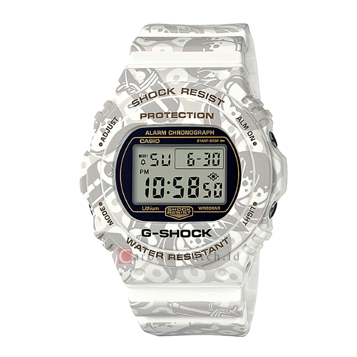 Jam Tangan Casio G-Shock The Sixth Edition of the Seven Lucky Gods Shou Laoren DW-5700SLG-7D Men Digital Dial Printed Resin Band