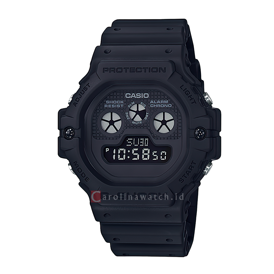 Jam Tangan Casio G-Shock DW-5900BB-1D Men Three-Eye Digital Dial Black Resin Strap