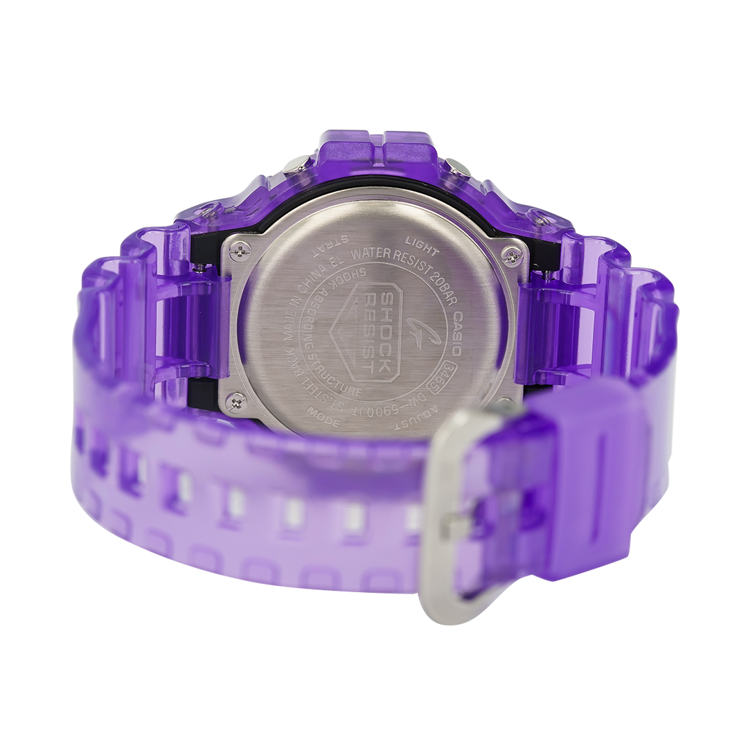 Jam Tangan Casio G-Shock DW-5900JT-6D Men Joy Topia Collection Retrofuture Purple Translucent Resin Band