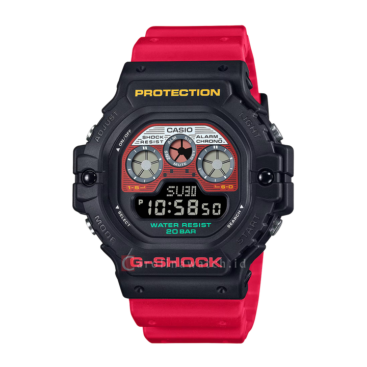 Jam Tangan Casio G-Shock DW-5900MT-1A4 Men Digital Dial Red Resin Band