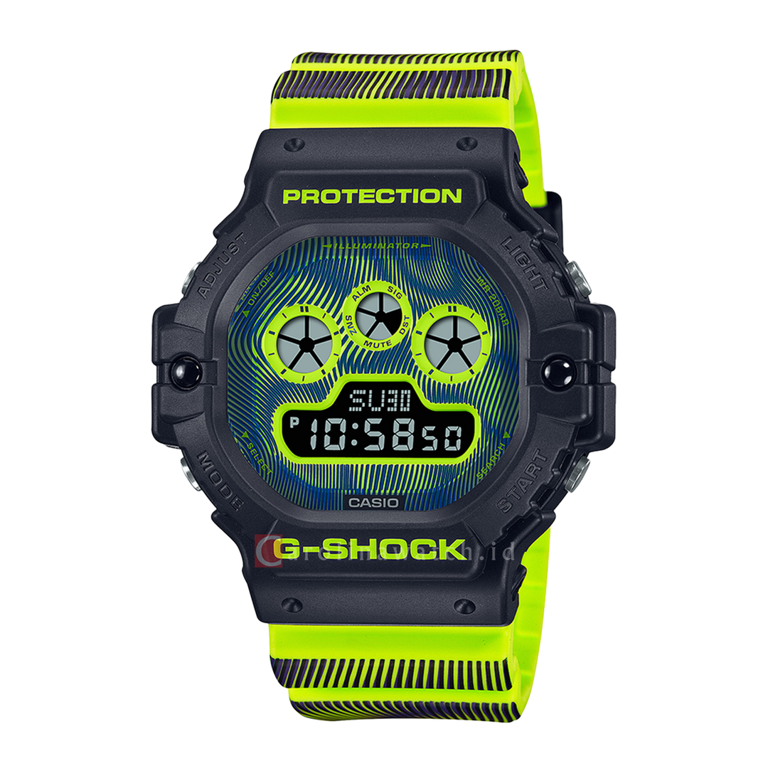 Jam Tangan CASIO G SHOCK Time Distortion Series DW-5900TD-9D Men Digital Dial Printed Resin Band