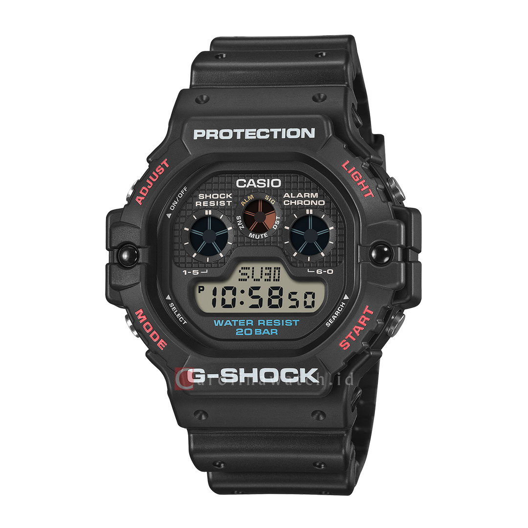 Jam Tangan Casio G-Shock DW-5900U-1D Men Digital Dial Black Resin Band