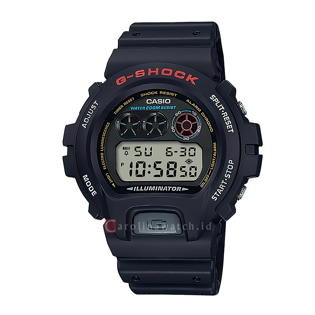 Jam Tangan CASIO G-SHOCK DW-6900-1V Men Digital Dial Black Resin Band