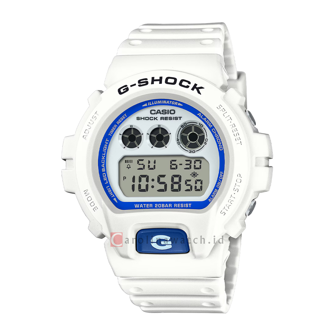 Jam Tangan CASIO G-SHOCK DW-6900HDS-7D Men Digital Dial White Resin Band
