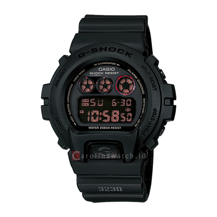 Jam Tangan CASIO G SHOCK DW-6900MS-1D Men Digital Dial Black Resin Band