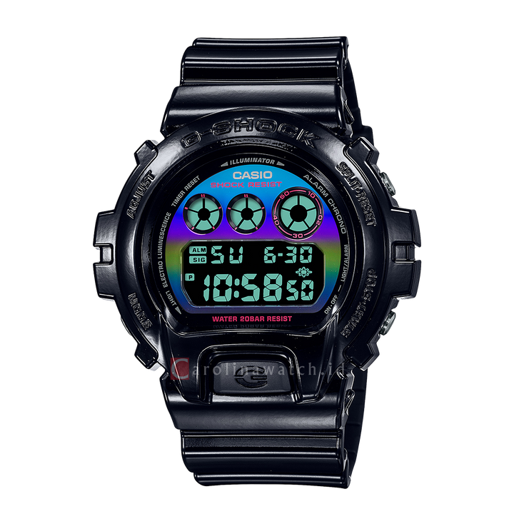 Jam Tangan CASIO G SHOCK DW-6900RGB-1D Men Digital Dial Black Resin Band