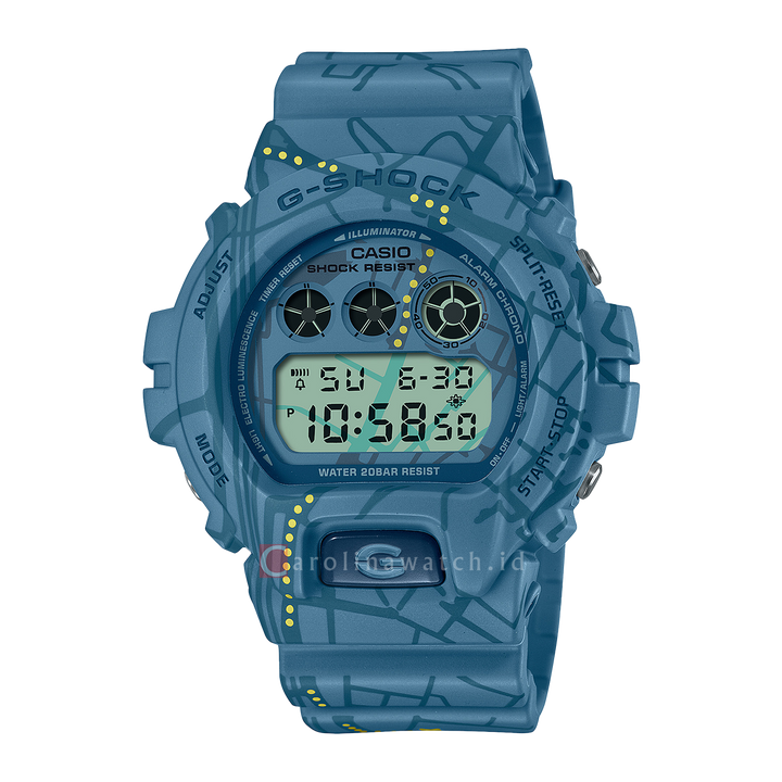 Jam Tangan CASIO G SHOCK Treasure Hunt Shibuya Series DW-6900SBY-2D Men Digital Dial Blue Resin Band