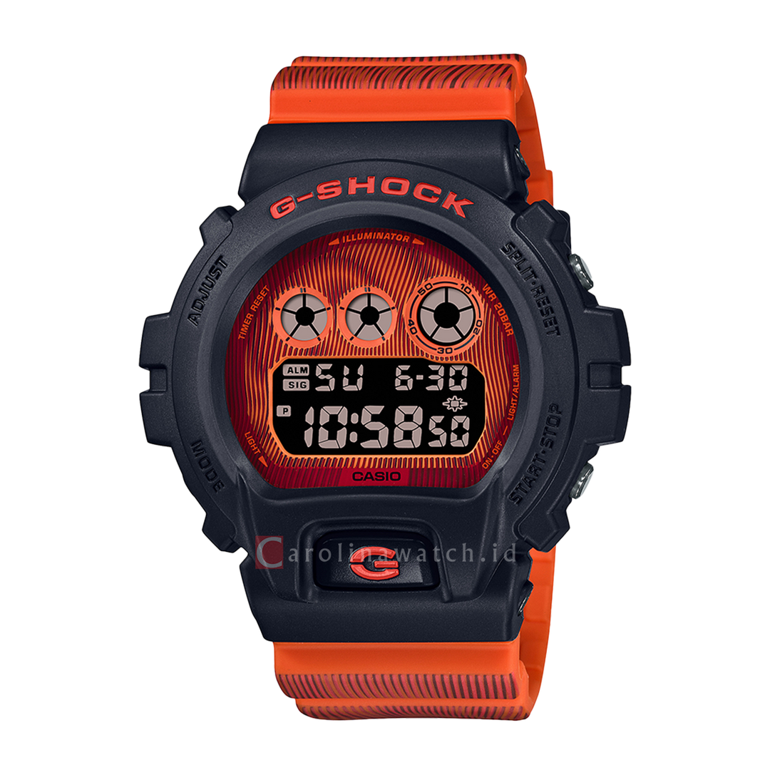 Jam Tangan CASIO G-SHOCK DW-6900TD-4D Men Digital Dial Orange Resin Band