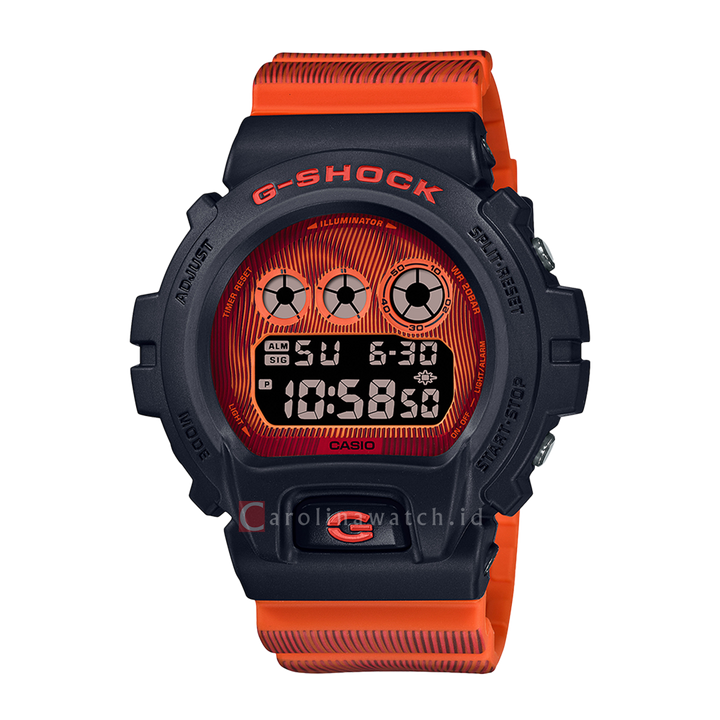 Jam Tangan CASIO G-SHOCK DW-6900TD-4D Men Digital Dial Orange Resin Band