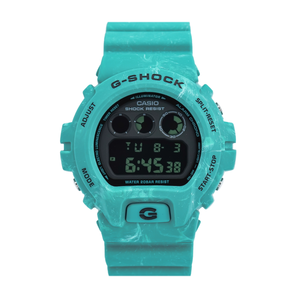 Jam Tangan Casio G-Shock DW-6900WS-2D Summer Seascape Men Digital Dial Green Resin Band