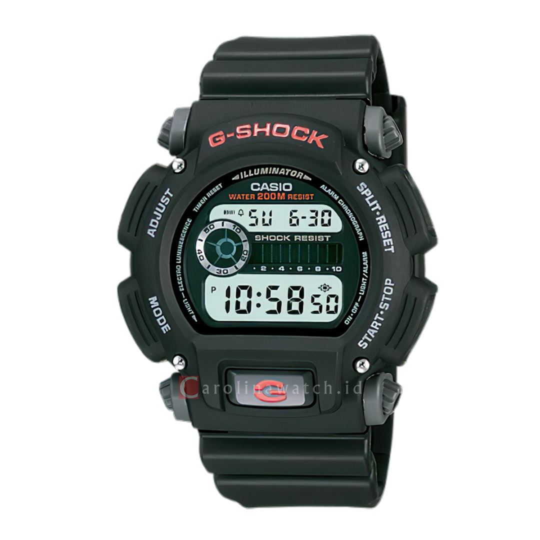 Jam Tangan Casio G-Shock DW-9052-1V Men Digital Dial Black Resin Band