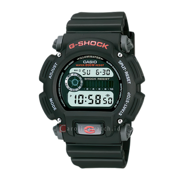 Jam Tangan Casio G-Shock DW-9052-1V Men Digital Dial Black Resin Band