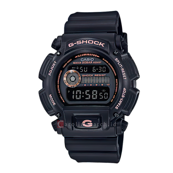 Jam Tangan CASIO G SHOCK DW-9052GBX-1A4 Men Digital Dial Black Resin Band