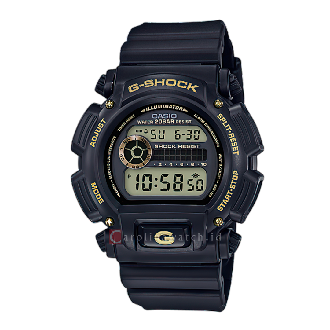 Jam Tangan CASIO G SHOCK DW-9052GBX-1A9 Men Digital Dial Black Resin Band