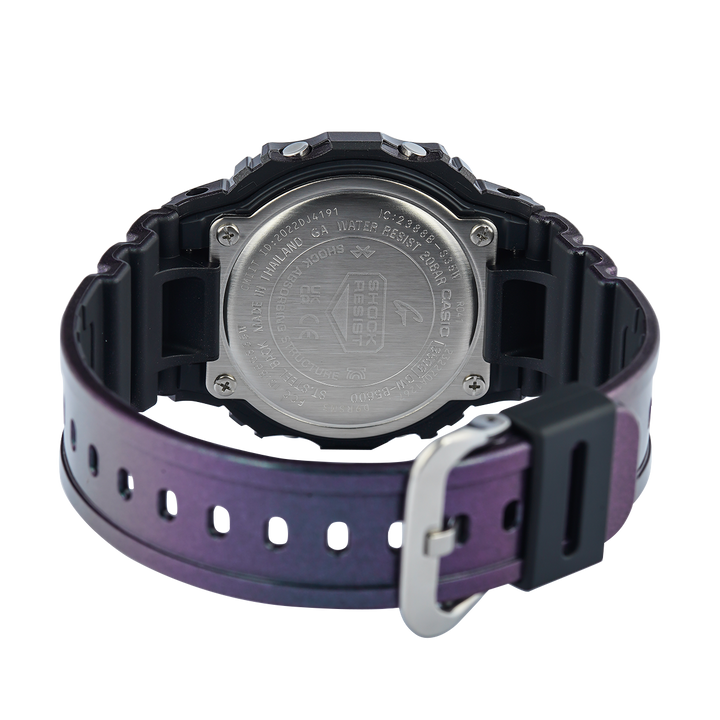 Jam Tangan Casio G-Shock DW-B5600AH-6D Men Digital Dial Black Purple Gradation Resin Band