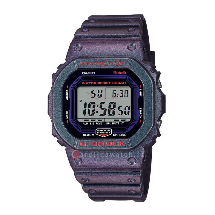 Jam Tangan Casio G-Shock DW-B5600AH-6D Men Digital Dial Black Purple Gradation Resin Band