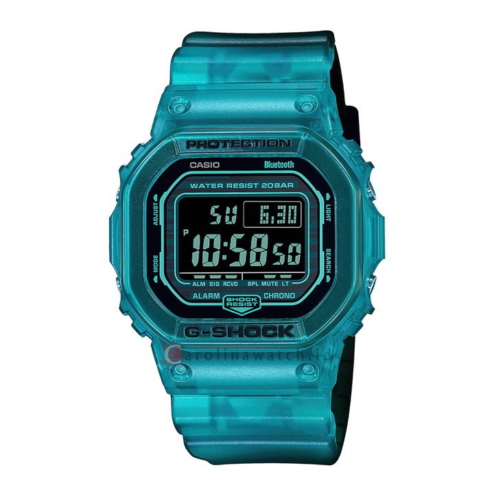 Jam Tangan CASIO G SHOCK DW-B5600G-2D Men Digital Dial transparent Gradient Resin Band