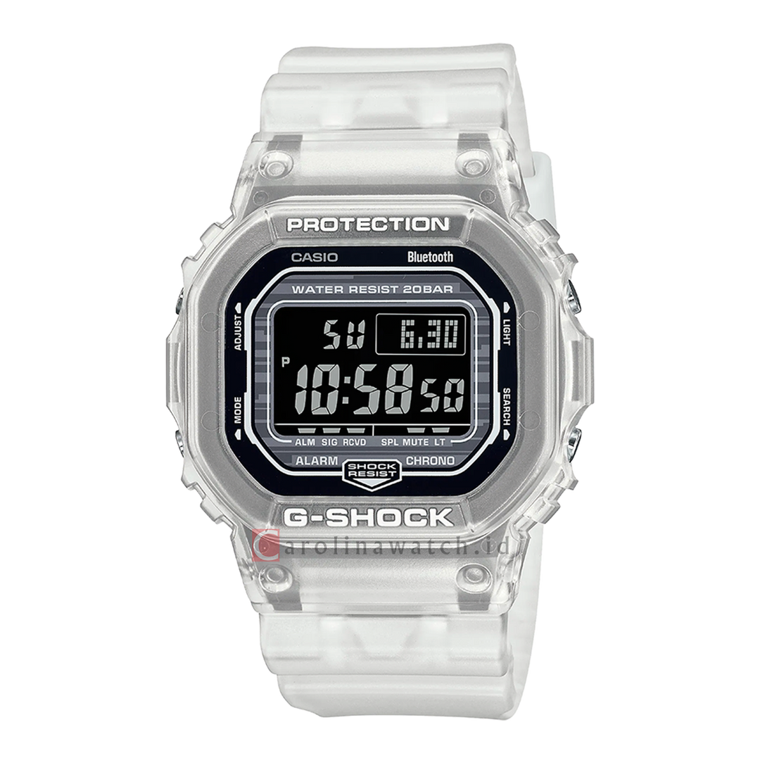 Jam Tangan CASIO G SHOCK DW-B5600G-7D Men Digital Dial Transparent Resin Band