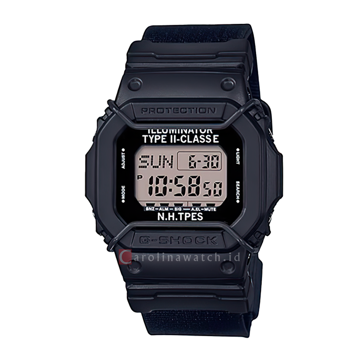 Jam Tangan Casio G-Shock DW-D5600NH-1D Men N.HOOLYWOO Collaboration Black Resin Band