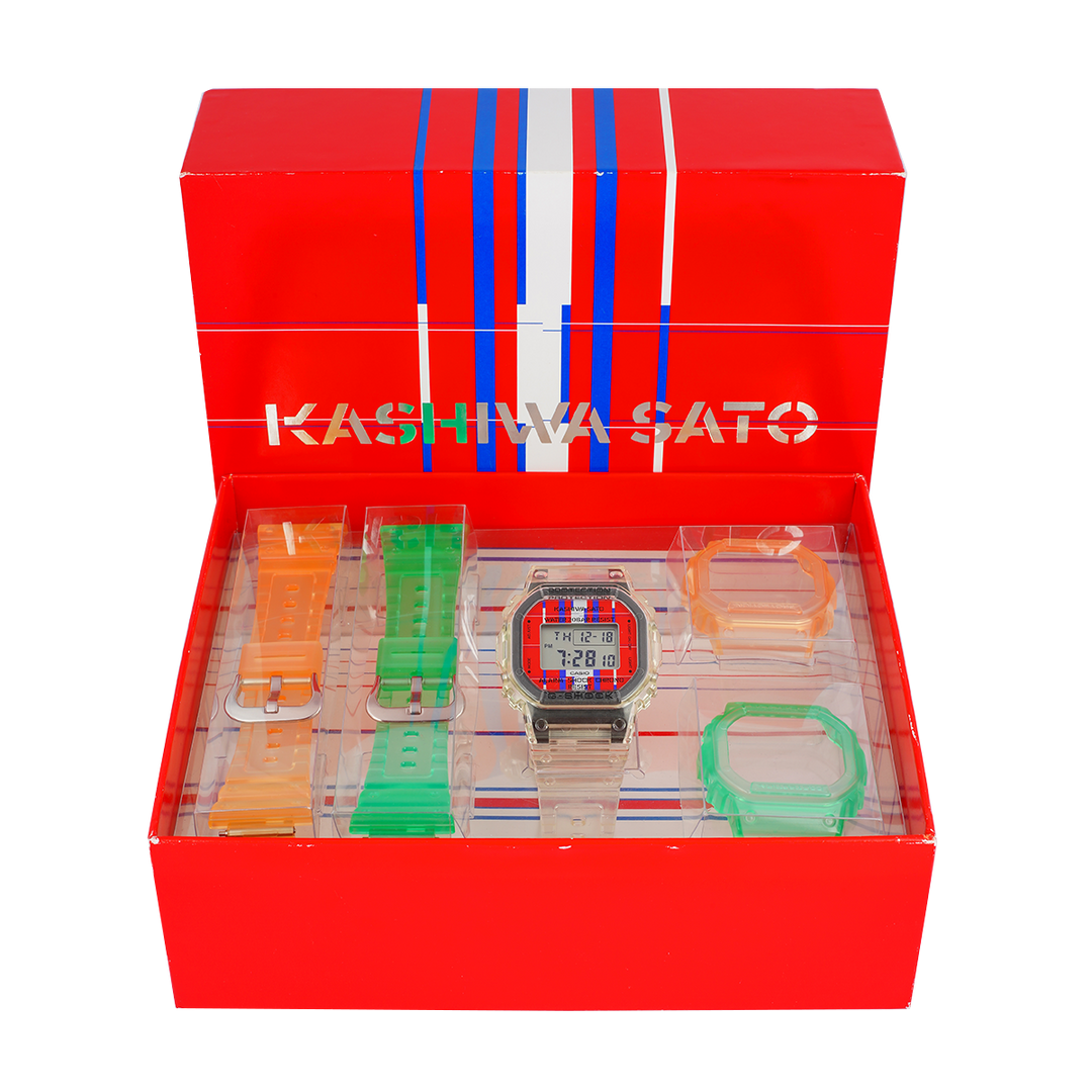 Jam Tangan Casio G-Shock DWE-5600KS-7D Men Kashiwa Sato Carbon Core Guard Structure + Extra Accessories