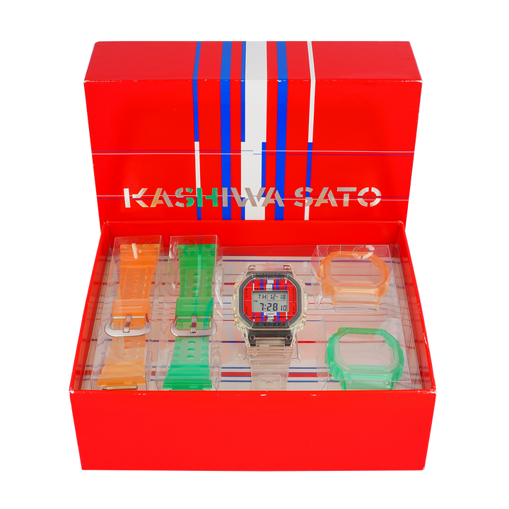 Jam Tangan Casio G-Shock DWE-5600KS-7D Men Kashiwa Sato Carbon Core Guard Structure + Extra Accessories