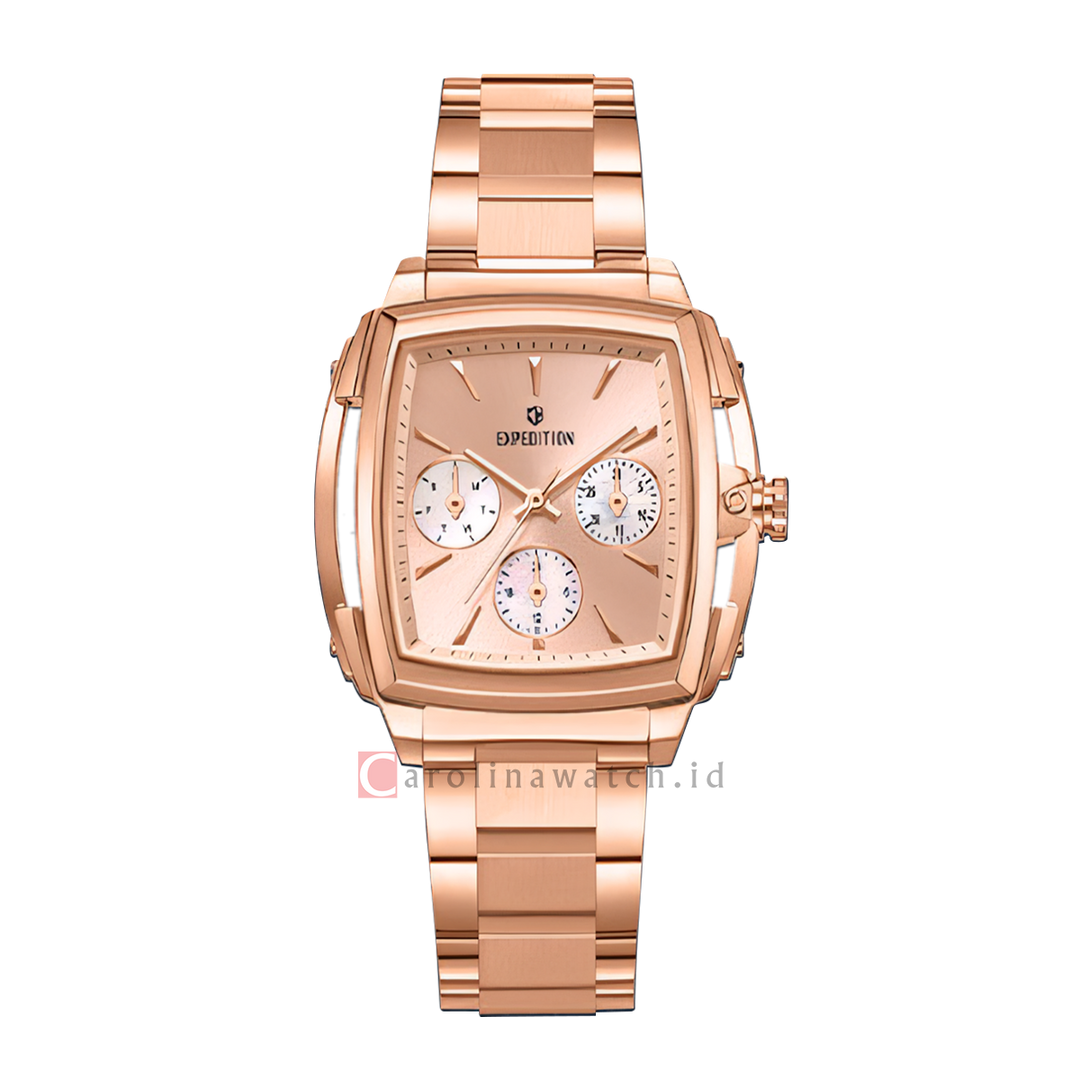 Jam Tangan S Expedition E 3008 BFBRGLN Women Rose Gold Dial Rose Gold Stainless Steel Strap