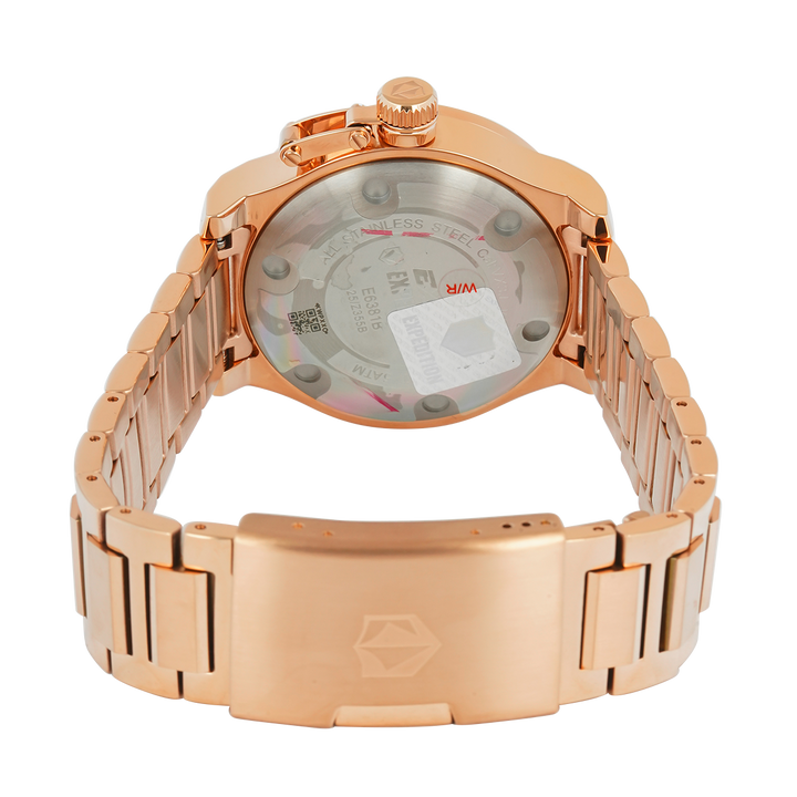 Jam Tangan  Expedition Exp Multifunction E 6381 BFBRGBO1 Women Brown Dial Rose Gold Stainless Steel Strap