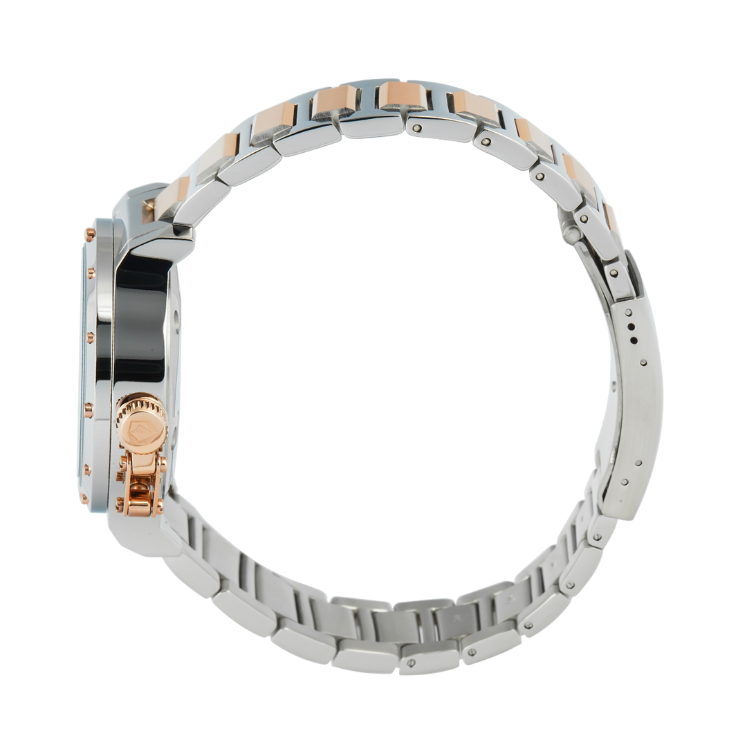 Jam Tangan  Expedition Exp Multifunction E 6381 BFBTRSL1 Women Silver Dial Dual Tone Stainless Steel Strap