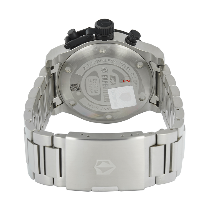 Jam Tangan  Expedition Exp Chronograph E 6381 MCBTBSL1 Men Silver Dial Silver Stainless Steel Strap