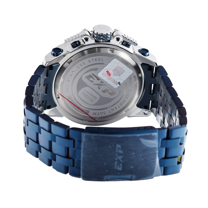 Jam Tangan Expedition EXP E 6748 MCBTUBU Men Blue Dial Blue Stainless Steel Strap