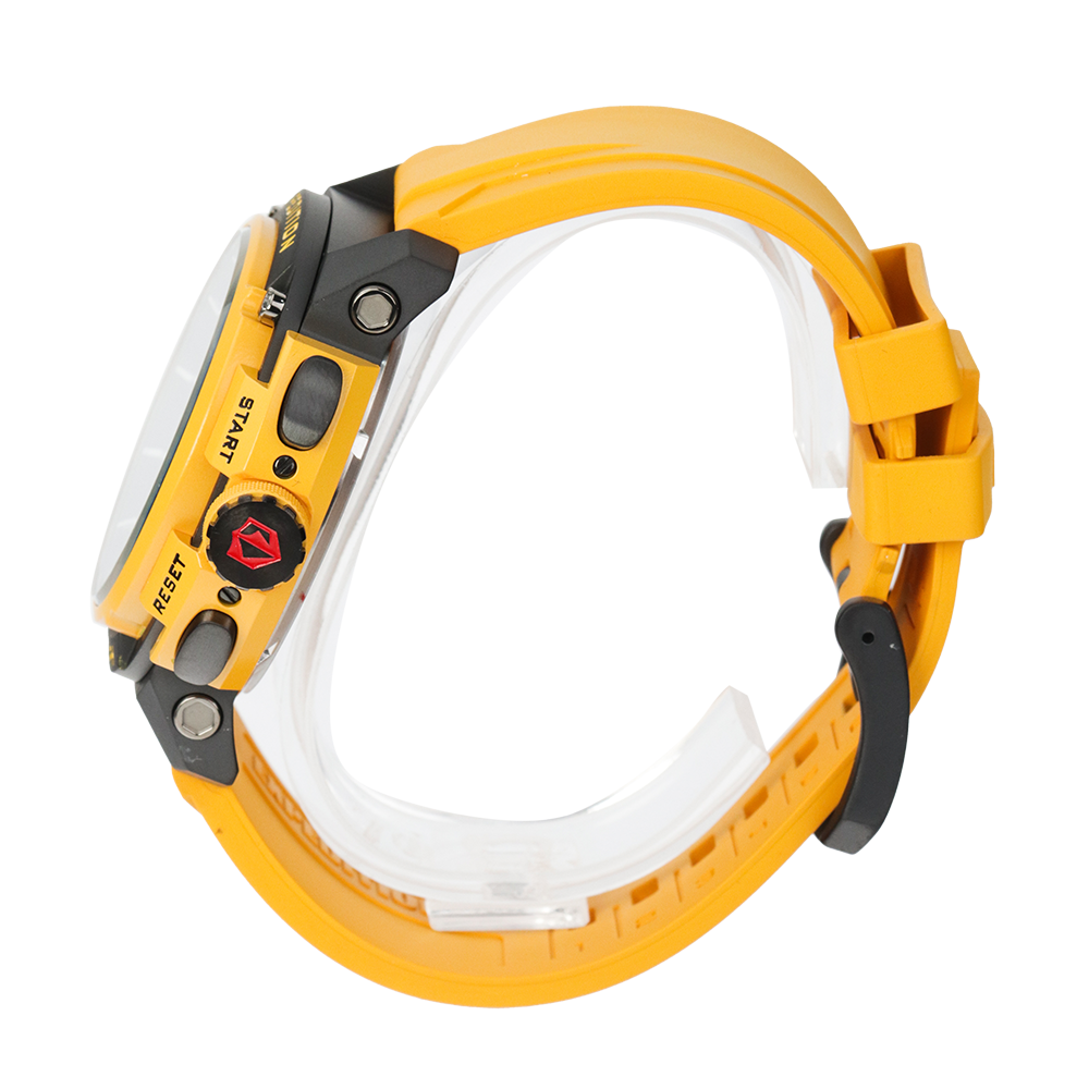 Jam Tangan Expedition E 6781 MCRIPBAYL Men Black Dial Yellow Rubber Strap