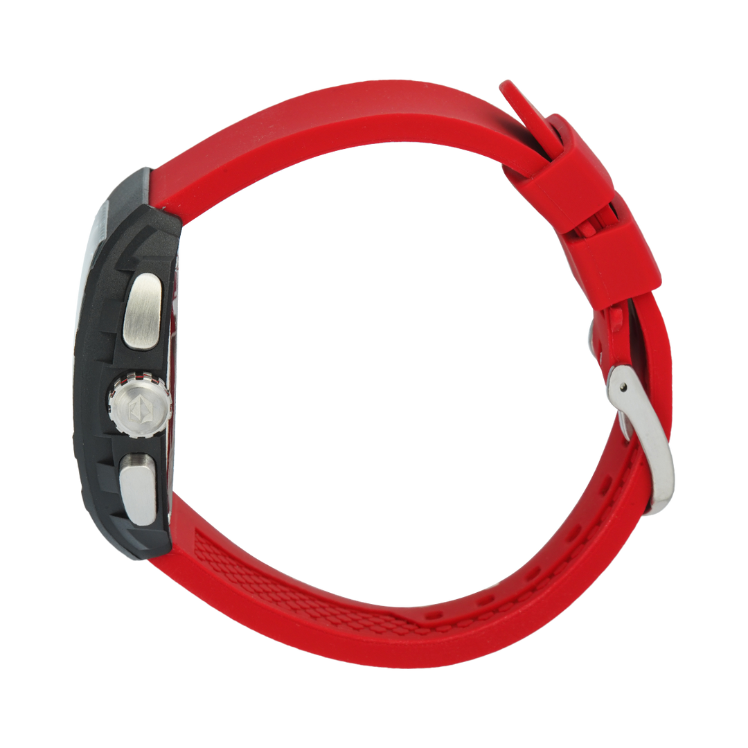 Jam Tangan S Expedition Chronograph E 6782 MCRSSBADGRE-EC Eco Ceramic Men Black Dial Red Rubber Strap + Box Set