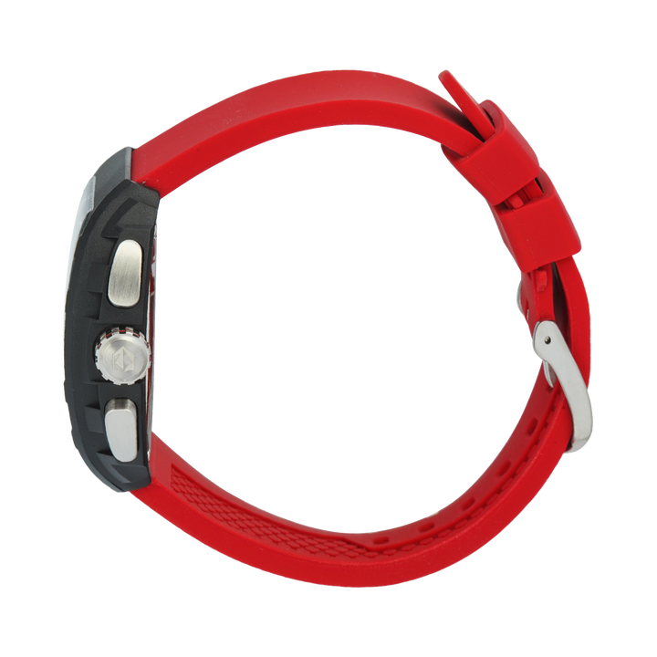 Jam Tangan S Expedition Chronograph E 6782 MCRSSBADGRE-EC Eco Ceramic Men Black Dial Red Rubber Strap + Box Set