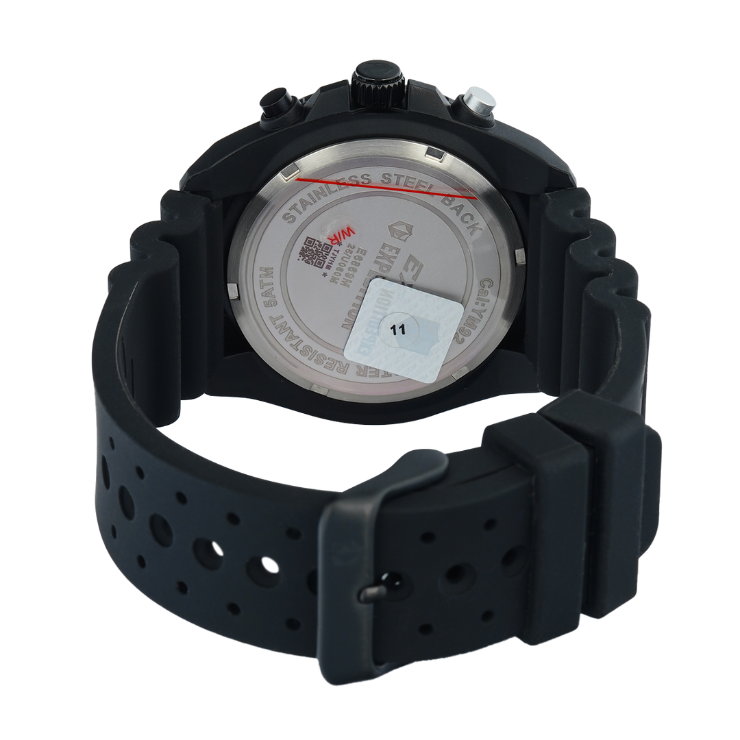 Jam Tangan S Expedition E 6869 MCRIPBAGN Men Black Dial Black Rubber Strap