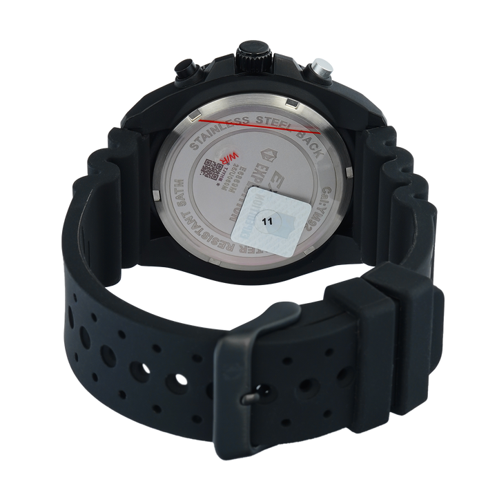 Jam Tangan S Expedition E 6869 MCRIPBAGN Men Black Dial Black Rubber Strap