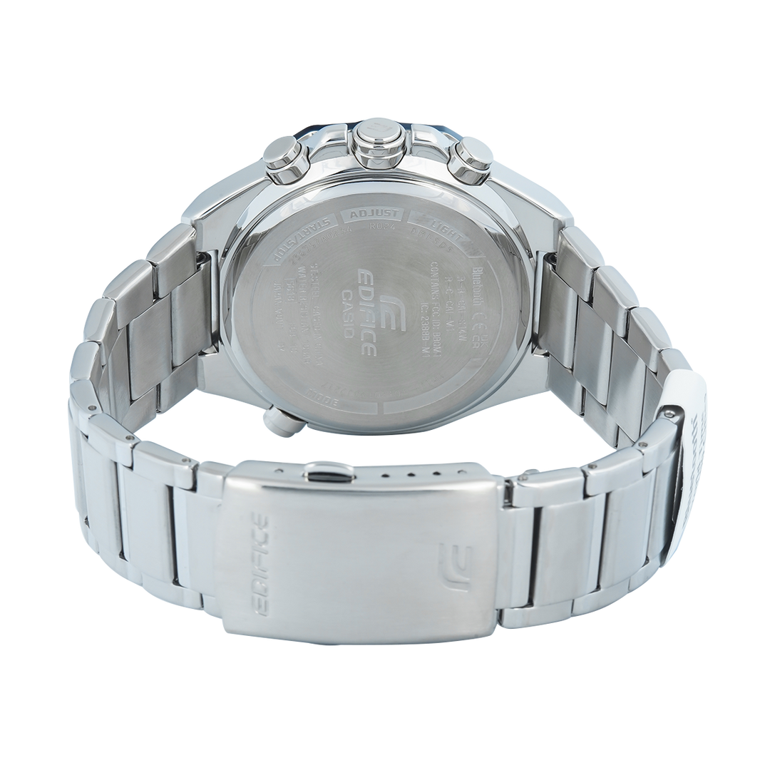 Jam Tangan Casio Edifice ECB-10DB-1B Men Black Dial Stainless Steel Band