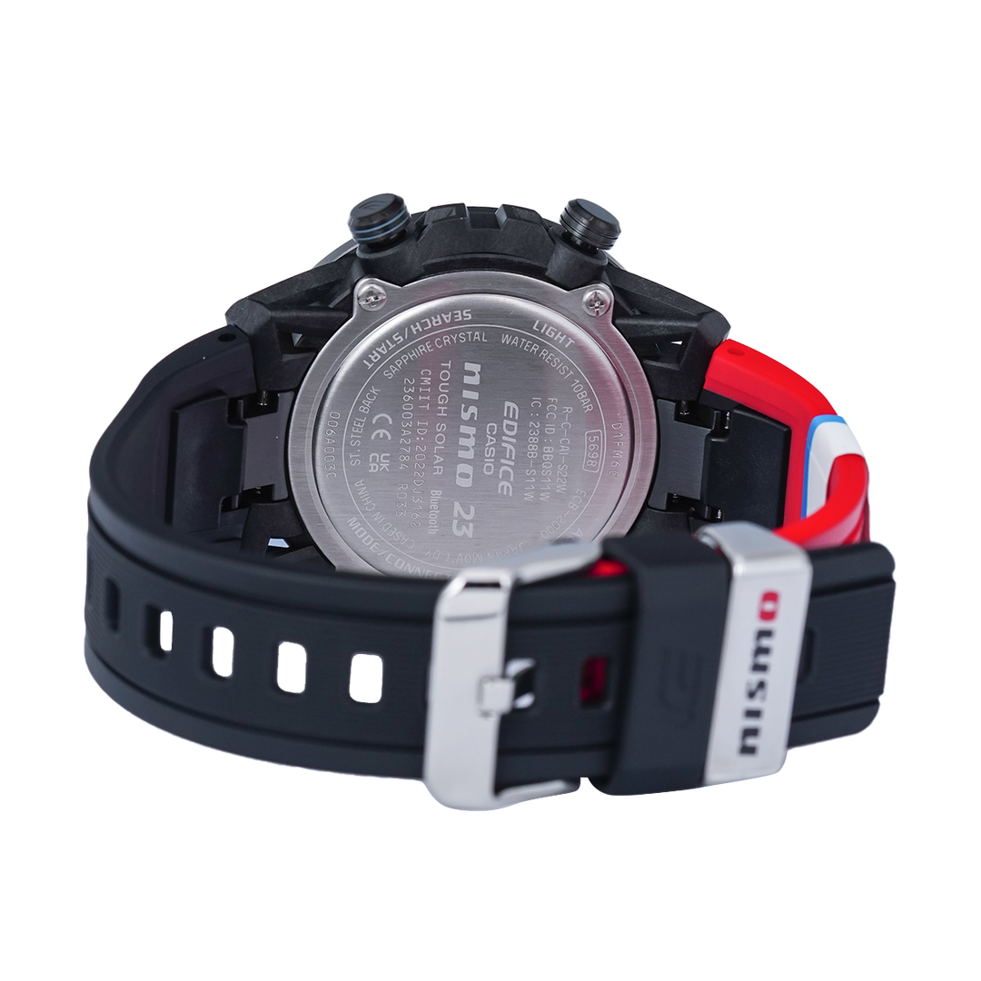 Jam Tangan Casio Edifice Sospensione Collection ECB-2000NIS-1A Men Nismo MY23 Edition Black and Red Dial Resin Band Limited Edition
