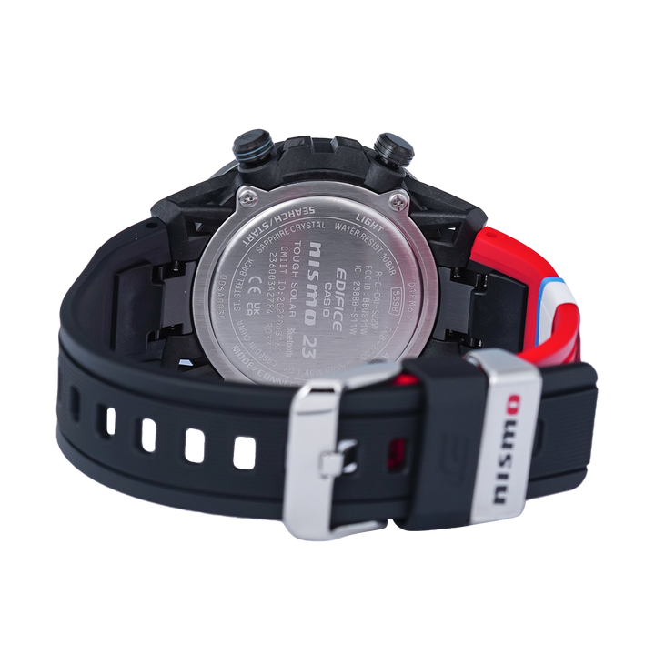 Jam Tangan Casio Edifice Sospensione Collection ECB-2000NIS-1A Men Nismo MY23 Edition Black and Red Dial Resin Band Limited Edition